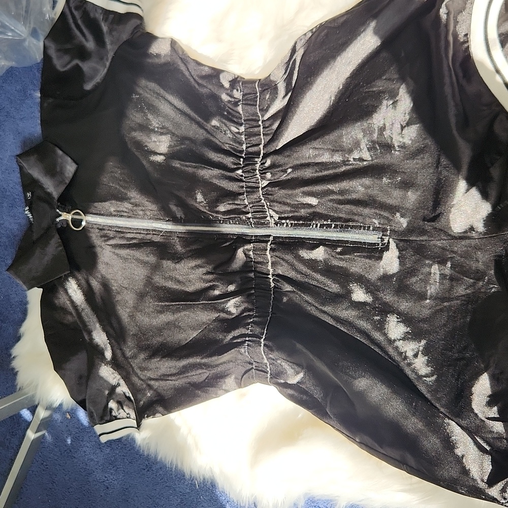 Shiny Black Romper